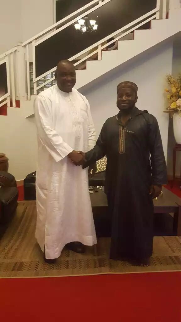 Demba Hydara, our Seattle liaison with The Gambia, pictured with  The Gambia's President Adama Barrow