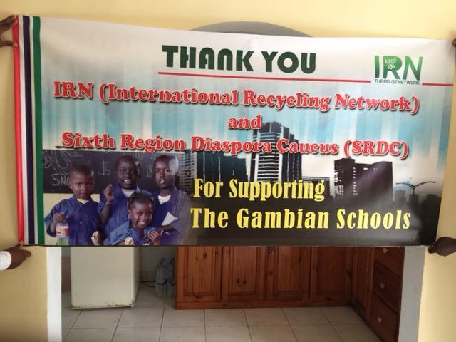 Thank You Banner at The Gambia celebration